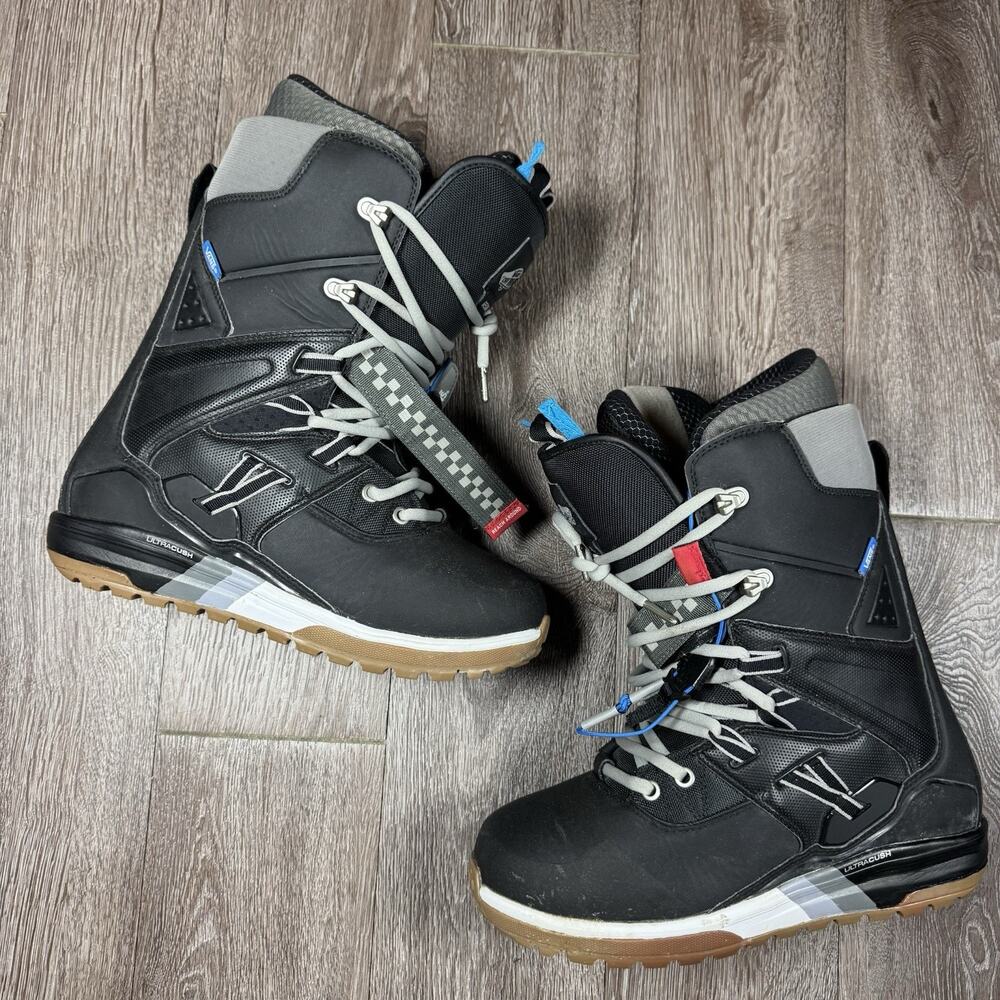 Vans Sequal Men’s Snowboard Boots US 11 Black Gray Lace-Up All Mountain
